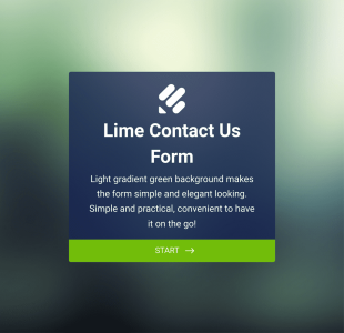 Lime Temalı İletişim Form Template