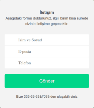 Lime Temalı İletişim Form Şablonu