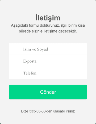 Lime Temalı İletişim Form Template
