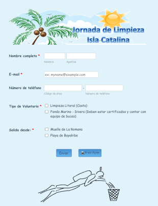 Limpieza De Costas Form Template