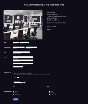 Lips Web Conference Form Template