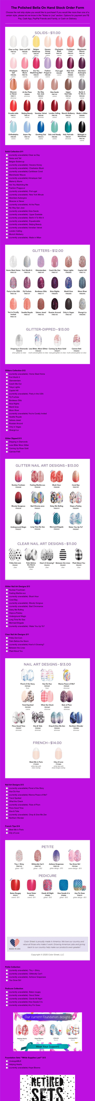 Lisa's Color Street On Hand Stock Form Template