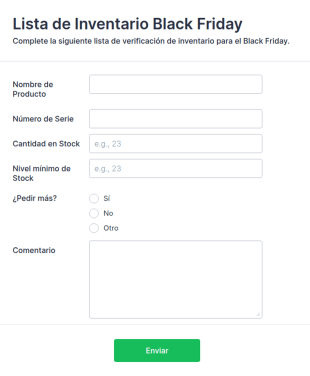 Lista De Inventario Black Friday
