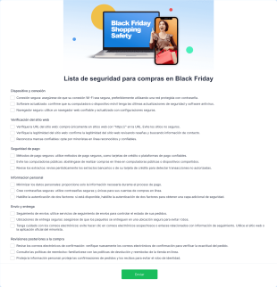Lista De Seguridad Para Compras En Black Friday Form Template