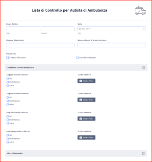 Lista Di Controllo Per Autista Di Ambulanza Form Template