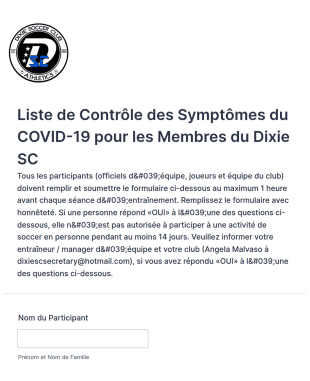 Liste De Controle Des Symptomes Covid 19