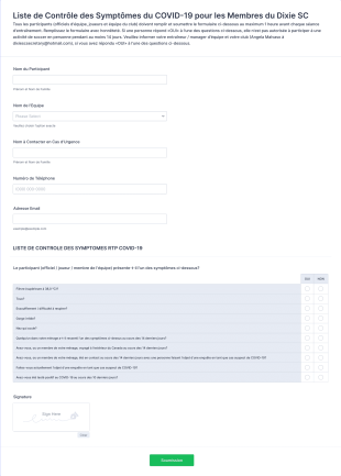 Liste De Controle Des Symptomes Covid 19