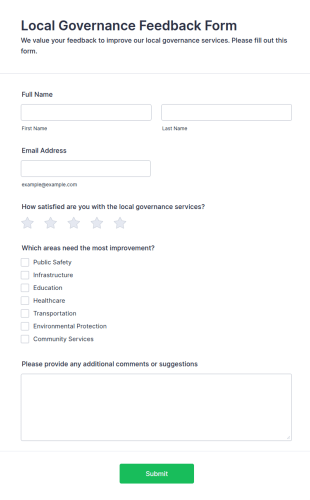 Local Governance Feedback Form Template