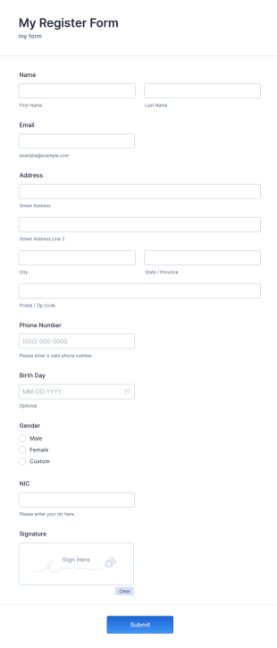 Login Form Template