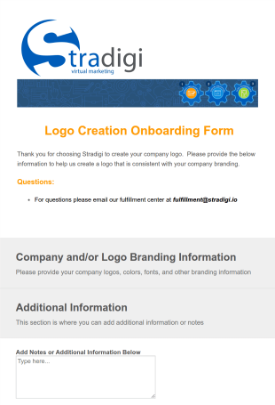 Logo Creation Onboarding Form Template