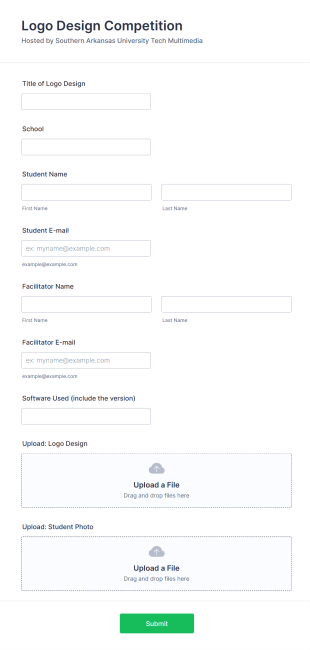Logo Design Competition Form Template