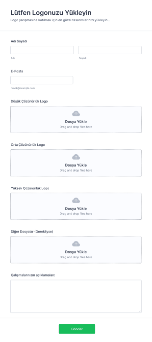 Logo Yarışması Dosya Yükleme Form Template