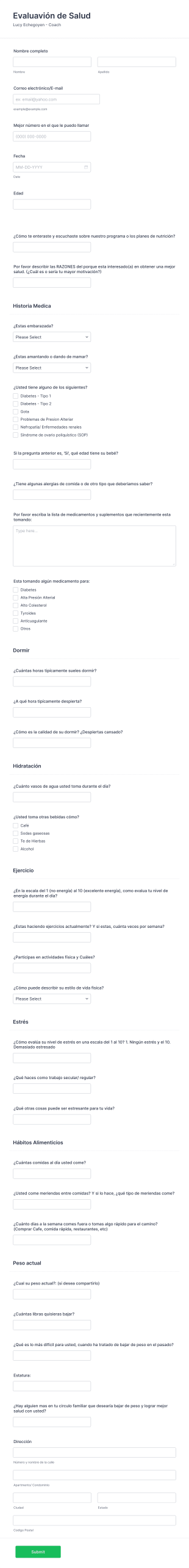 Lucy Echegoyen Encuesta De Salud