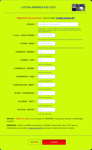 Lystea Pronos #10 Form Template
