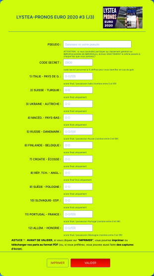Lystea Pronos Euro 2021 #3
