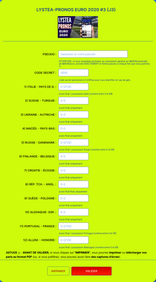 Lystea Pronos Euro 2021 #3