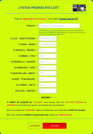 Lystea Pronos Form Template