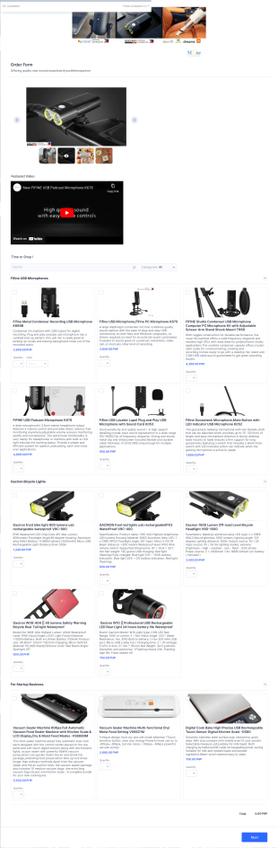 M One Enterprise Order Form Template