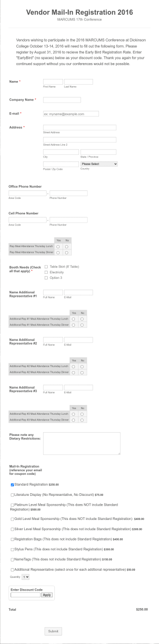 Merchant Registration Form Template