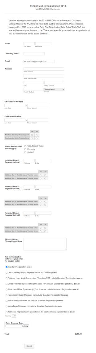 Merchant Registration Form Template