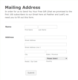 Mailing Address Update Form Template