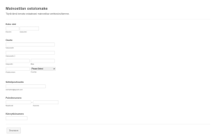 Mainostilan Ostolomake Form Template