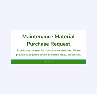 Maintenance Material Purchase Request Form Template