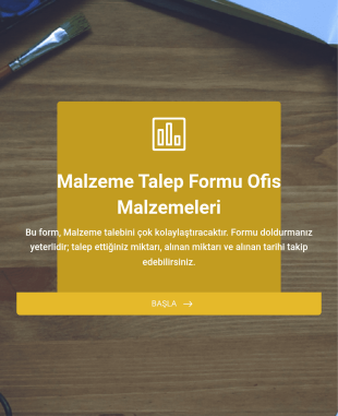 Malzeme Takip Form Şablonu