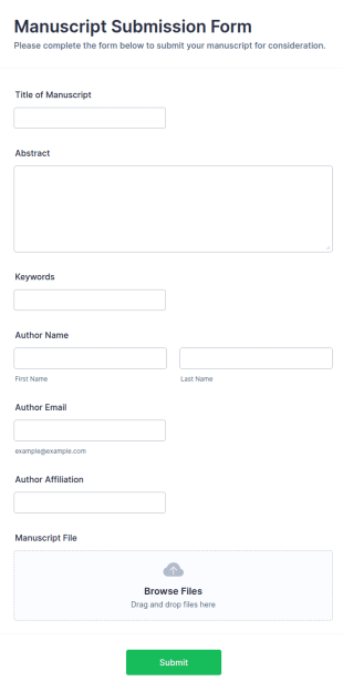 Manuscript Submission Form Template