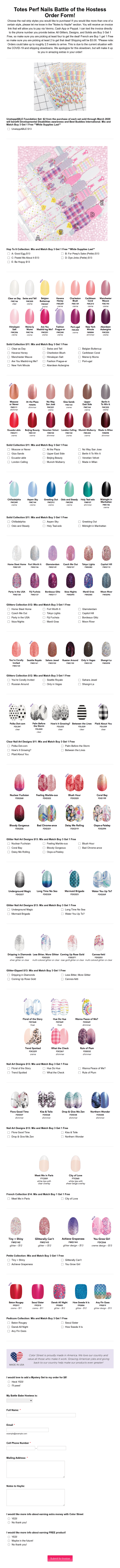 Haylie Grammer March Battle Of The Hostess! Form Template