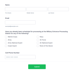Marine Corps Lead Generation Form Template