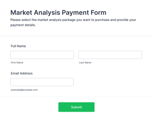 Market Analysis Payment Form Template