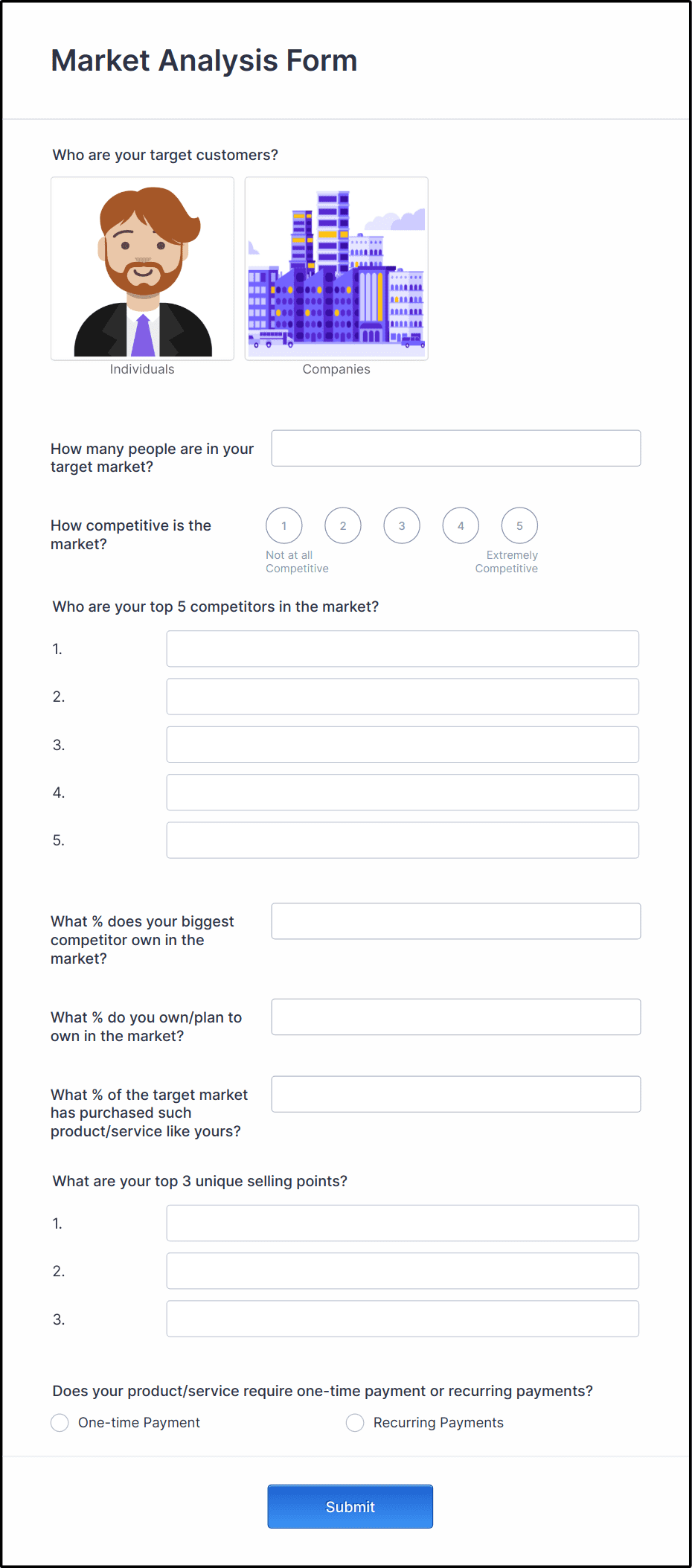 Market Analysis Template Form Template | Jotform