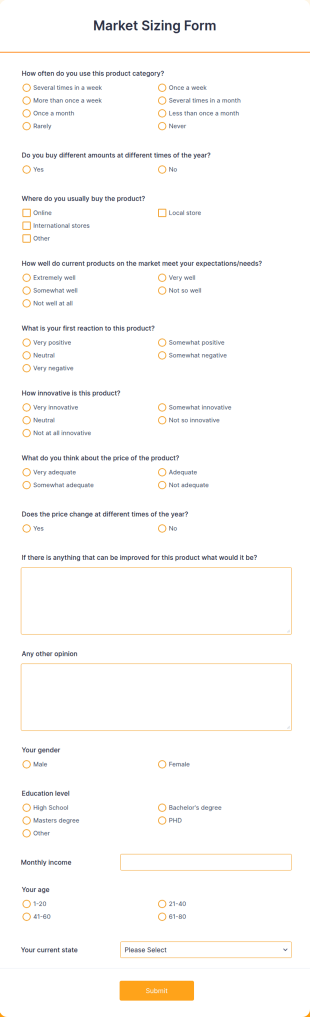 Market Sizing Template