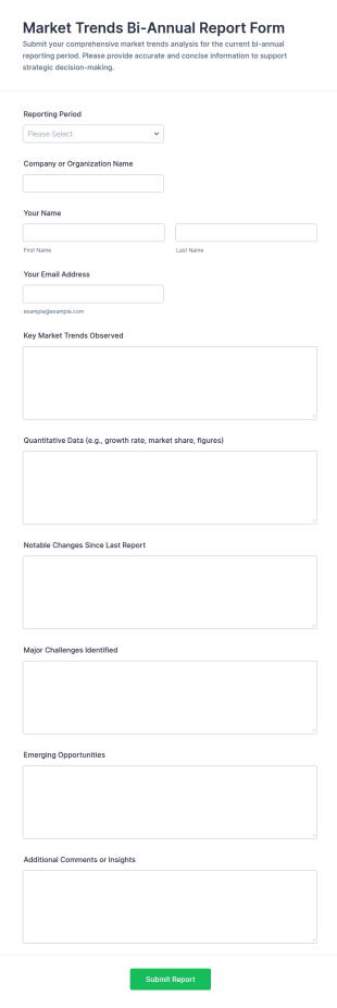 Market Trends Bi Annual Report Form Template