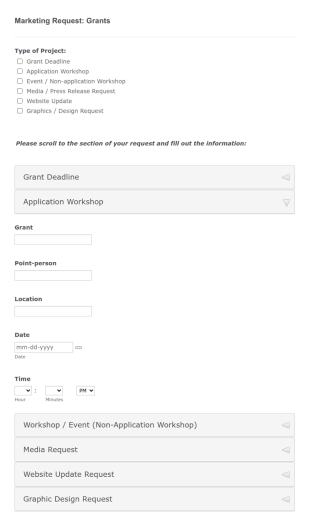 Marketing Quest Form Template