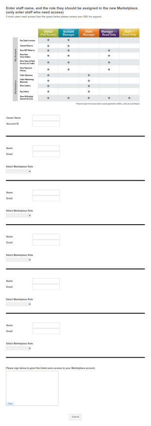 Marketplace Member Signup Form Template