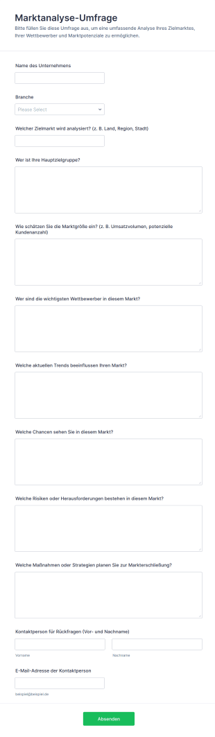 Marktanalyse Umfrage