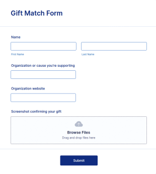 Matching Gift Form Template