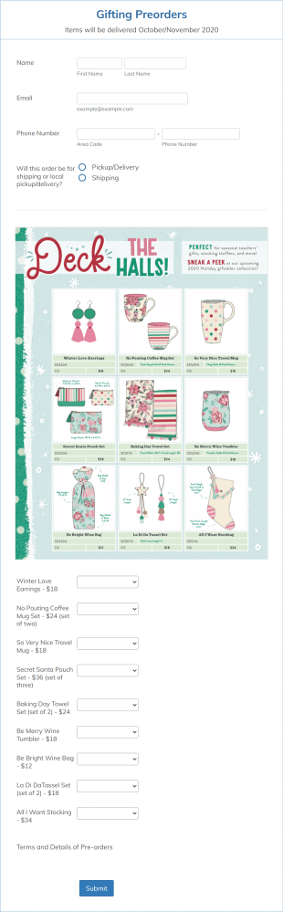 Matilda Jane Gifting Preorder (template)