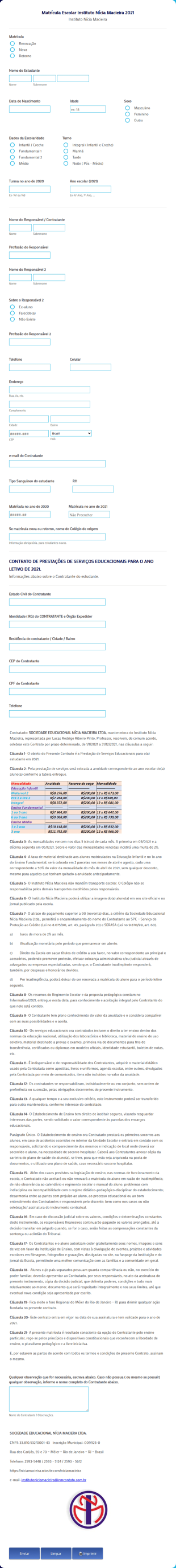 Matrícula Escolar 2021