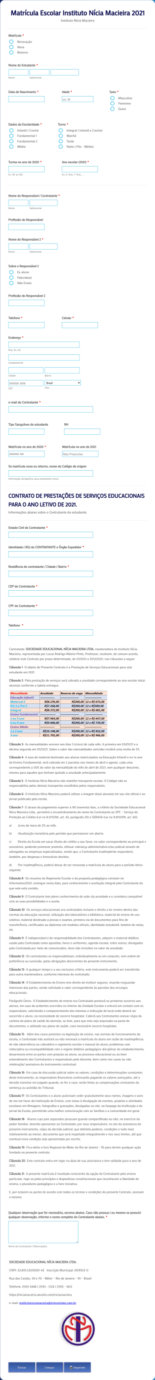 Matrícula Escolar 2021