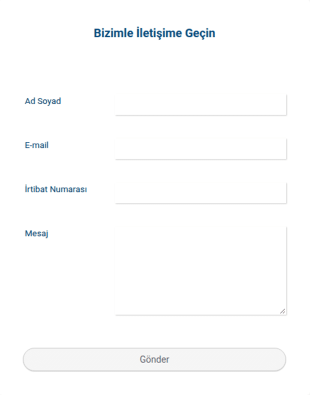 Mavi Gökyüzü İletişim Form Şablonu