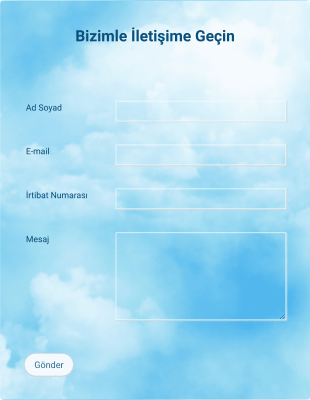Mavi Gökyüzü İletişim Form Template