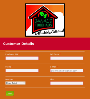 Meal Order Form Template