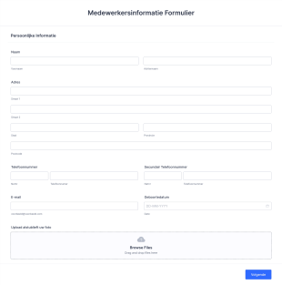 Medewerkersinformatie Formulier