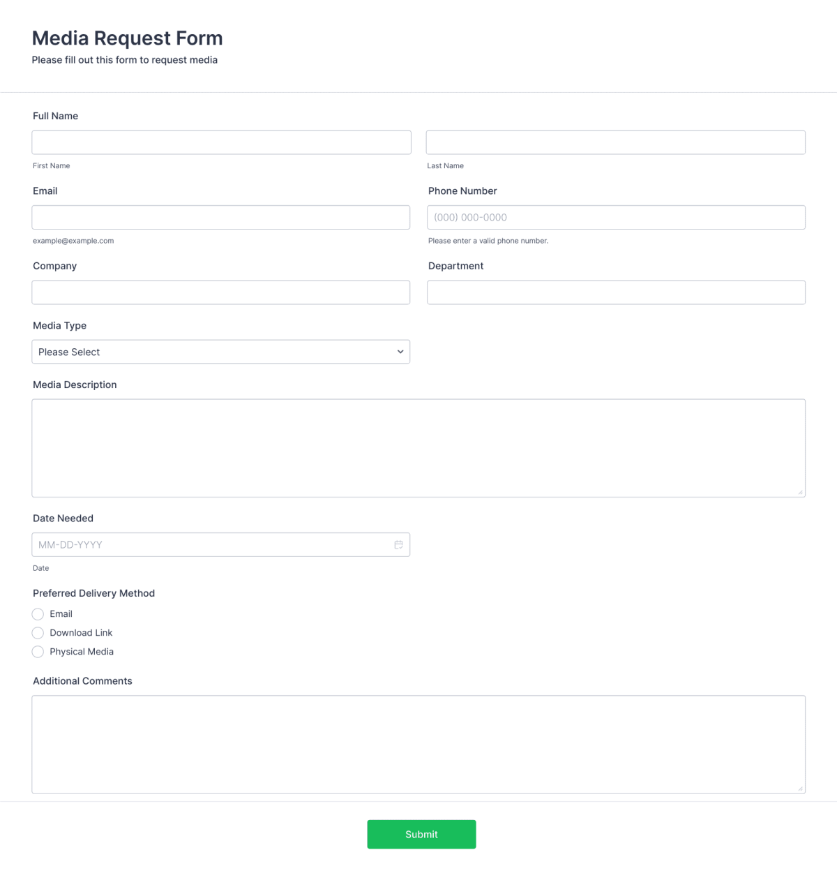 Media Request Form Template Jotform Media Request Form Template Jotform