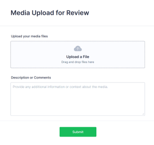 Media Upload For Review Form Template
