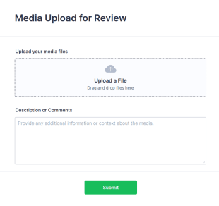 Media Upload For Review Form Template