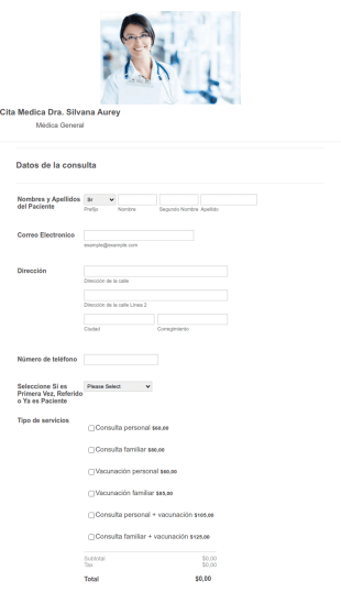 Medical Appointment Form In Spanish